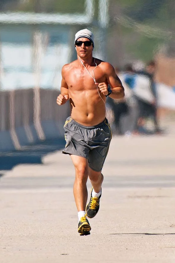 Matthew McConaughey Jogging Athletic Physique